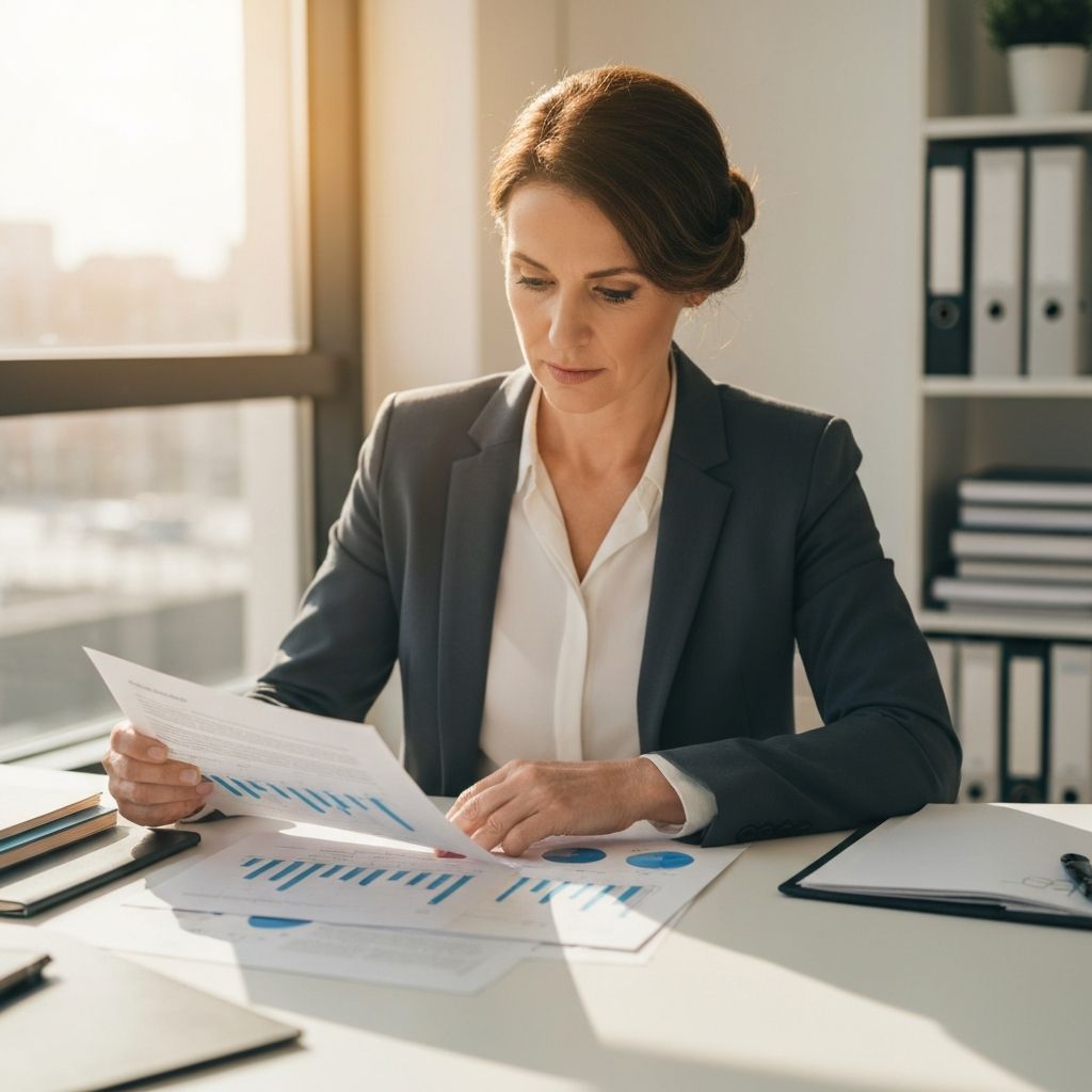 Profesional financiero trabajando en análisis de presupuesto para holdings del sector de materias primas